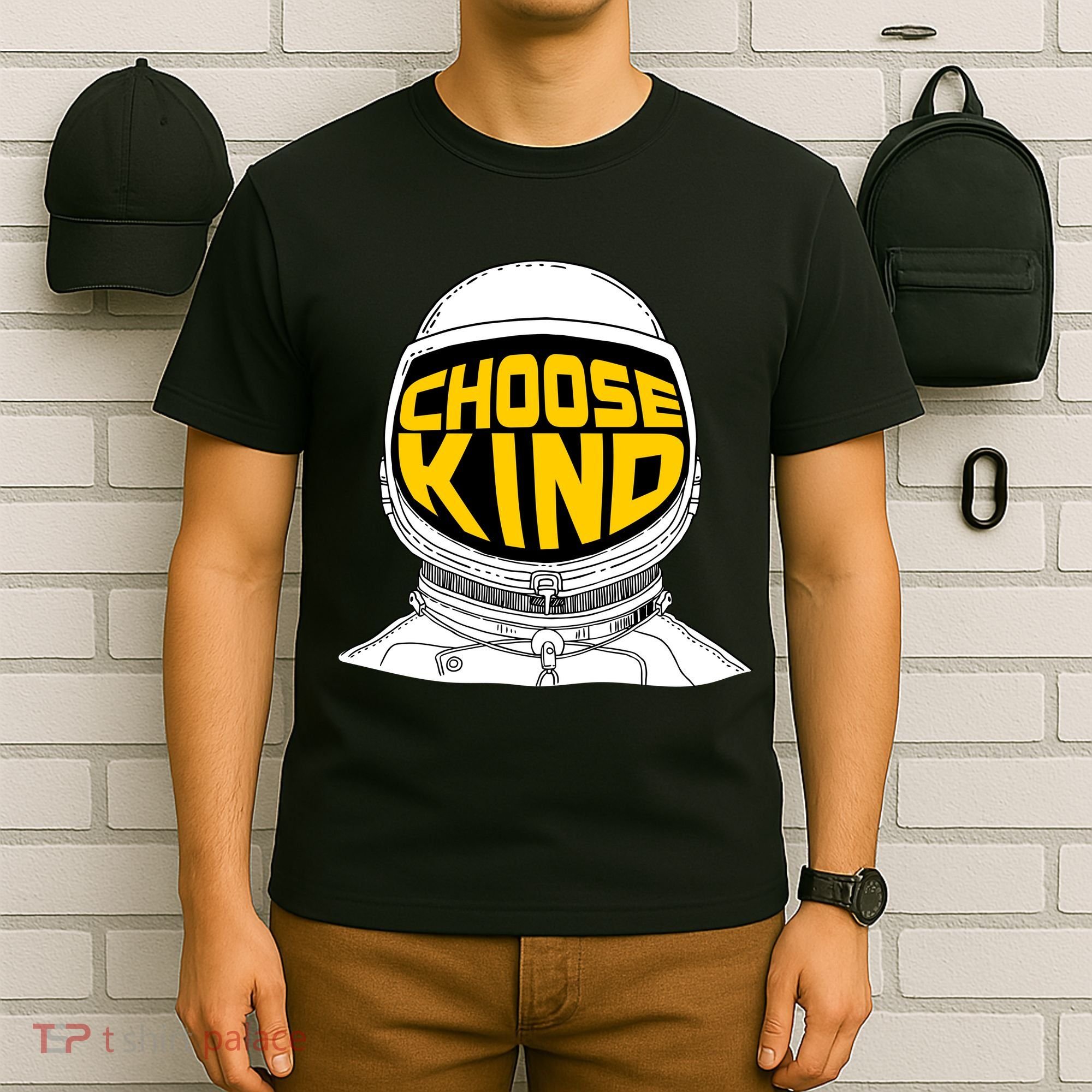 Choose Kind Astronaut Helmet Anti Bullying Message T-Shirt