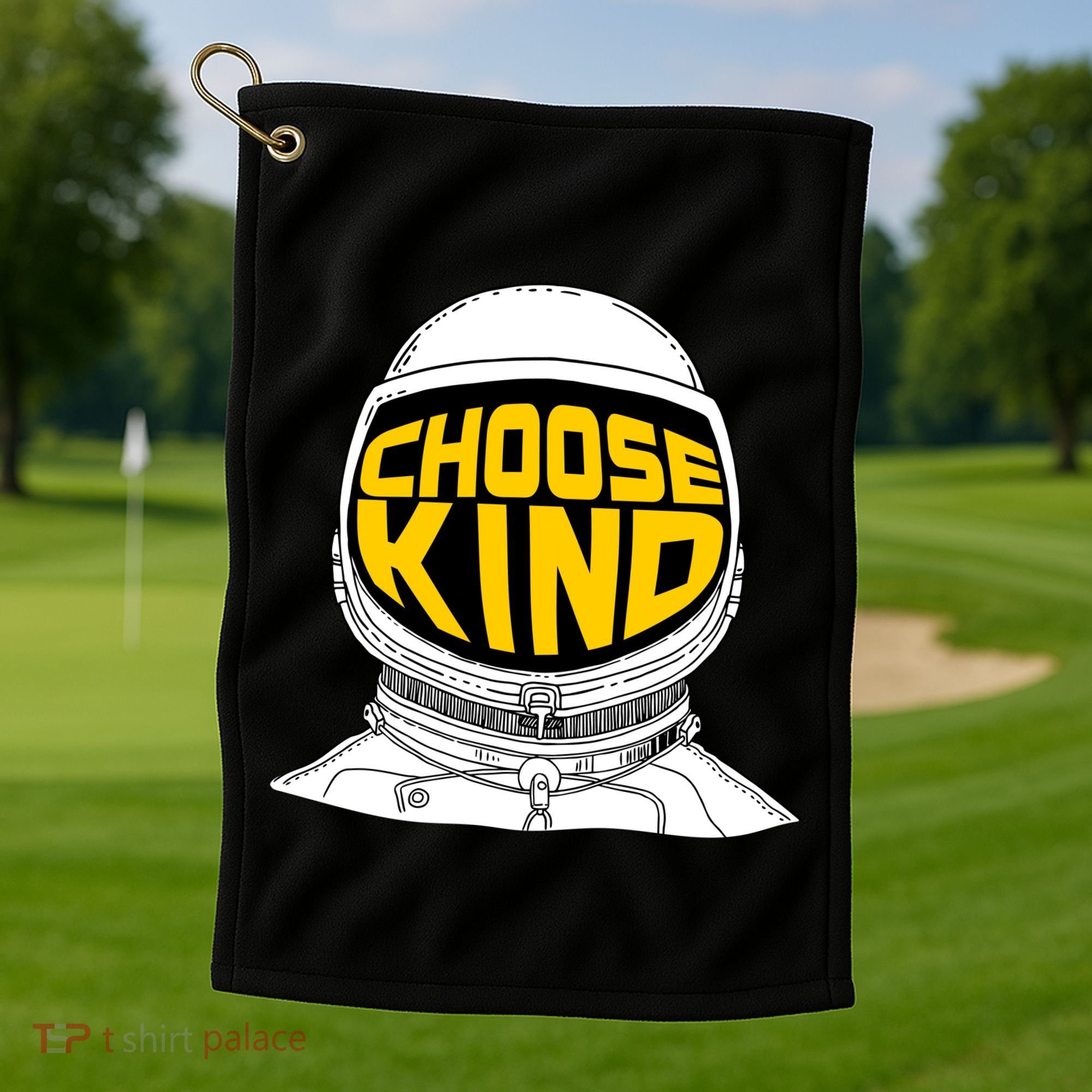 Choose Kind Astronaut Helmet Anti Bullying Message Golf Towel