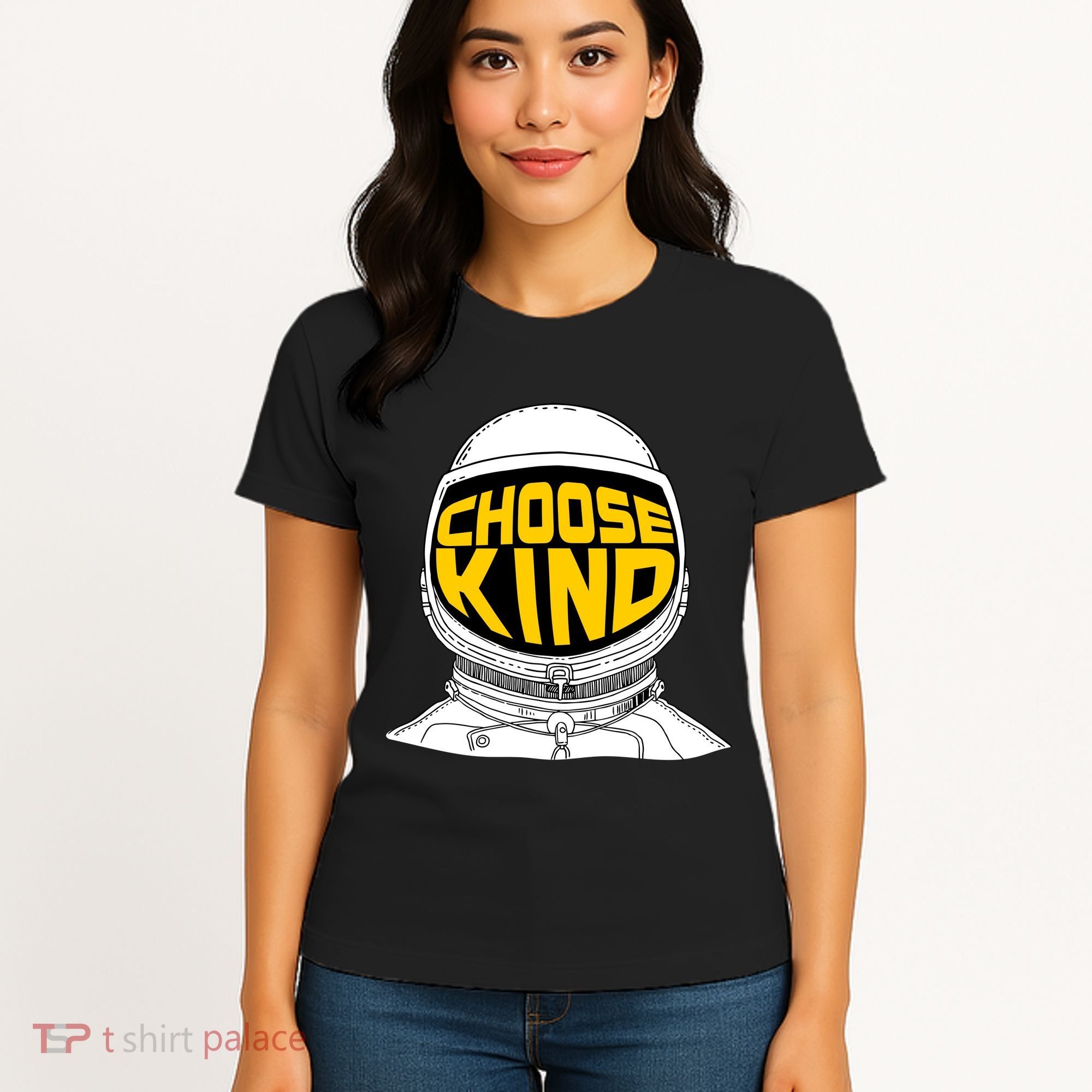 Choose Kind Astronaut Helmet Anti Bullying Message Women's T-Shirt