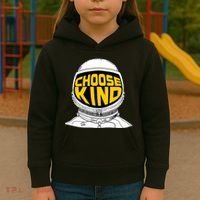 Choose Kind Astronaut Helmet Anti Bullying Message Kids Hoodie thumb 3