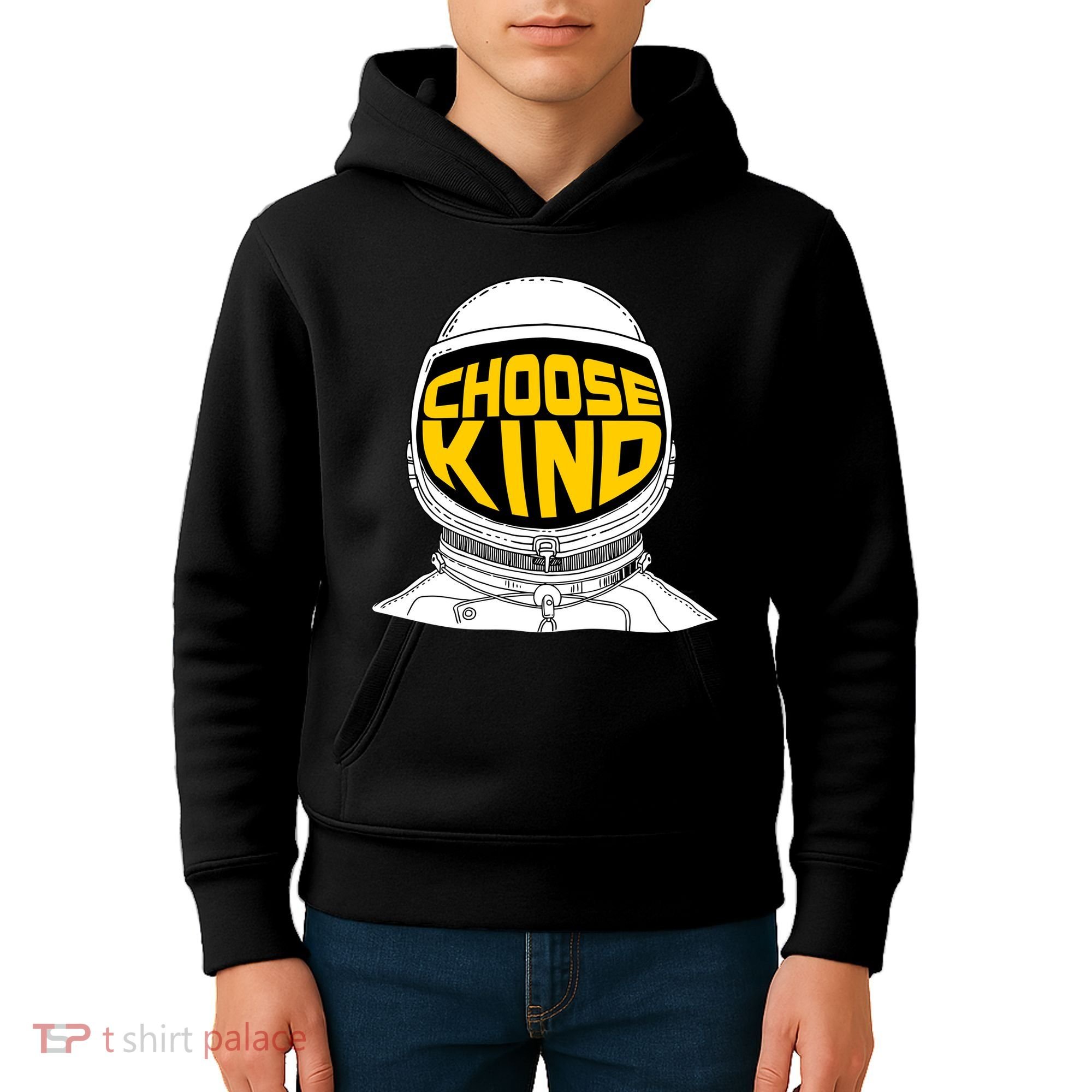 Choose Kind Astronaut Helmet Anti Bullying Message Kids Hoodie