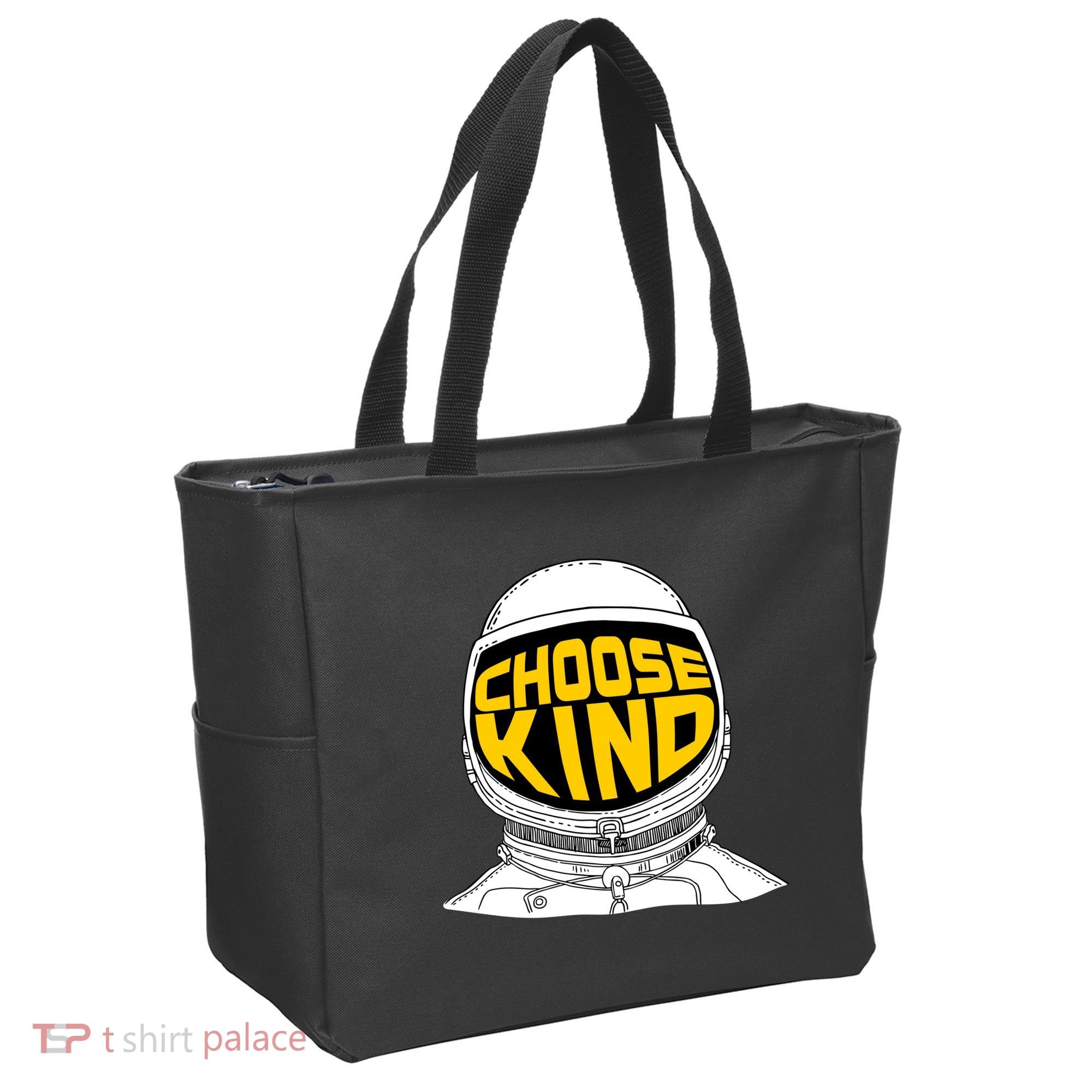 Choose Kind Astronaut Helmet Anti Bullying Message Tote Bag