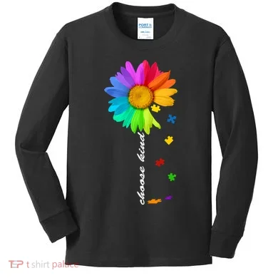 Choose Kind Autism Awareness Kids Long Sleeve Shirt