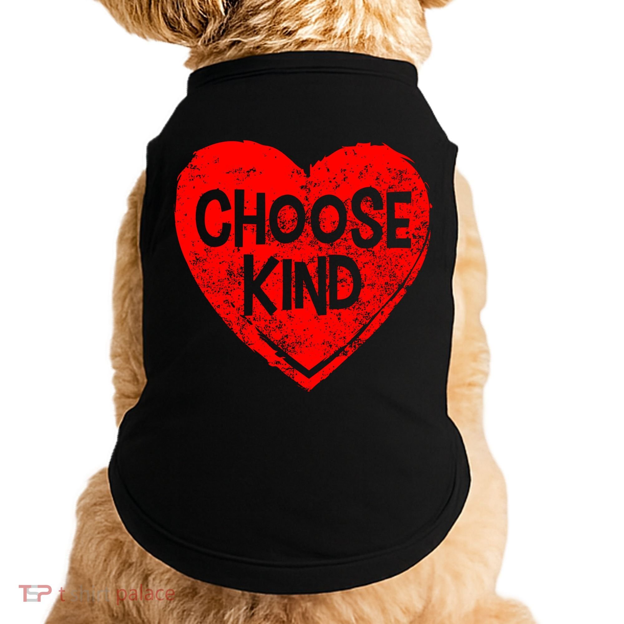 Choose Kind Distressed Heart Anti-Bullying Doggie Tank