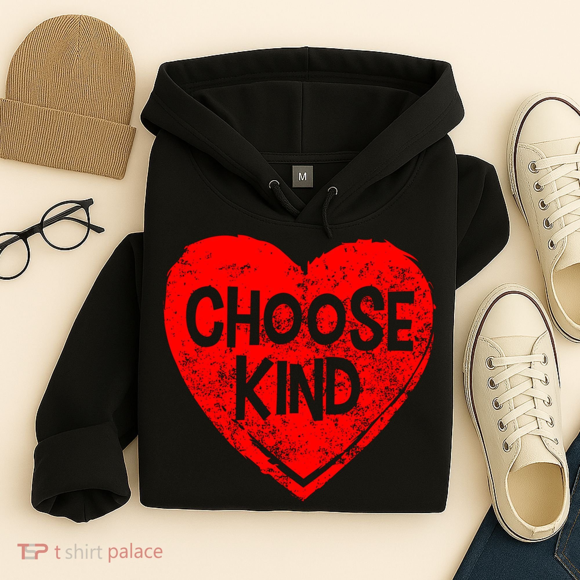 Choose Kind Distressed Heart Anti-Bullying Hoodie