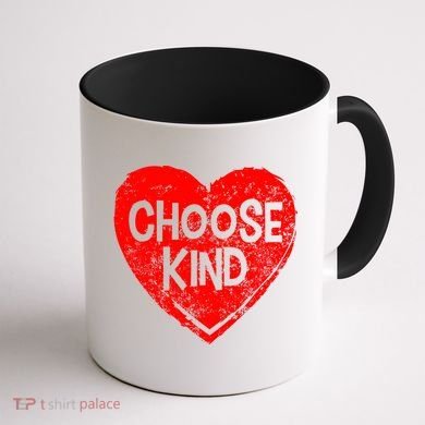Choose Kind Distressed Heart Anti-Bullying Coffee Mug back