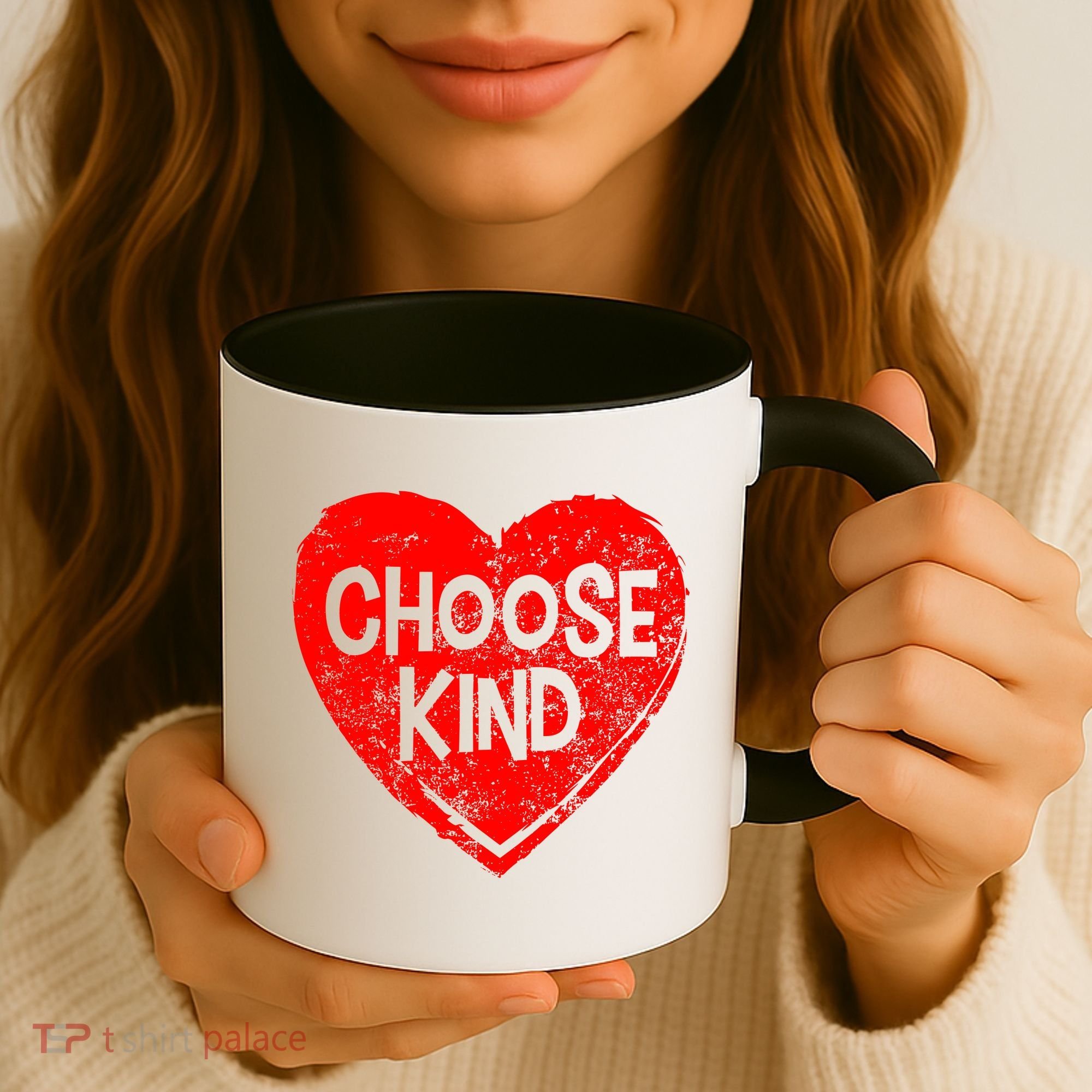 Choose Kind Distressed Heart Anti-Bullying Coffee Mug