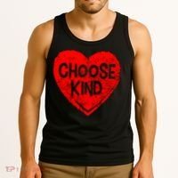 Choose Kind Distressed Heart Anti-Bullying Tank Top thumb 3