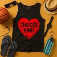 Choose Kind Distressed Heart Anti-Bullying Tank Top thumb 4
