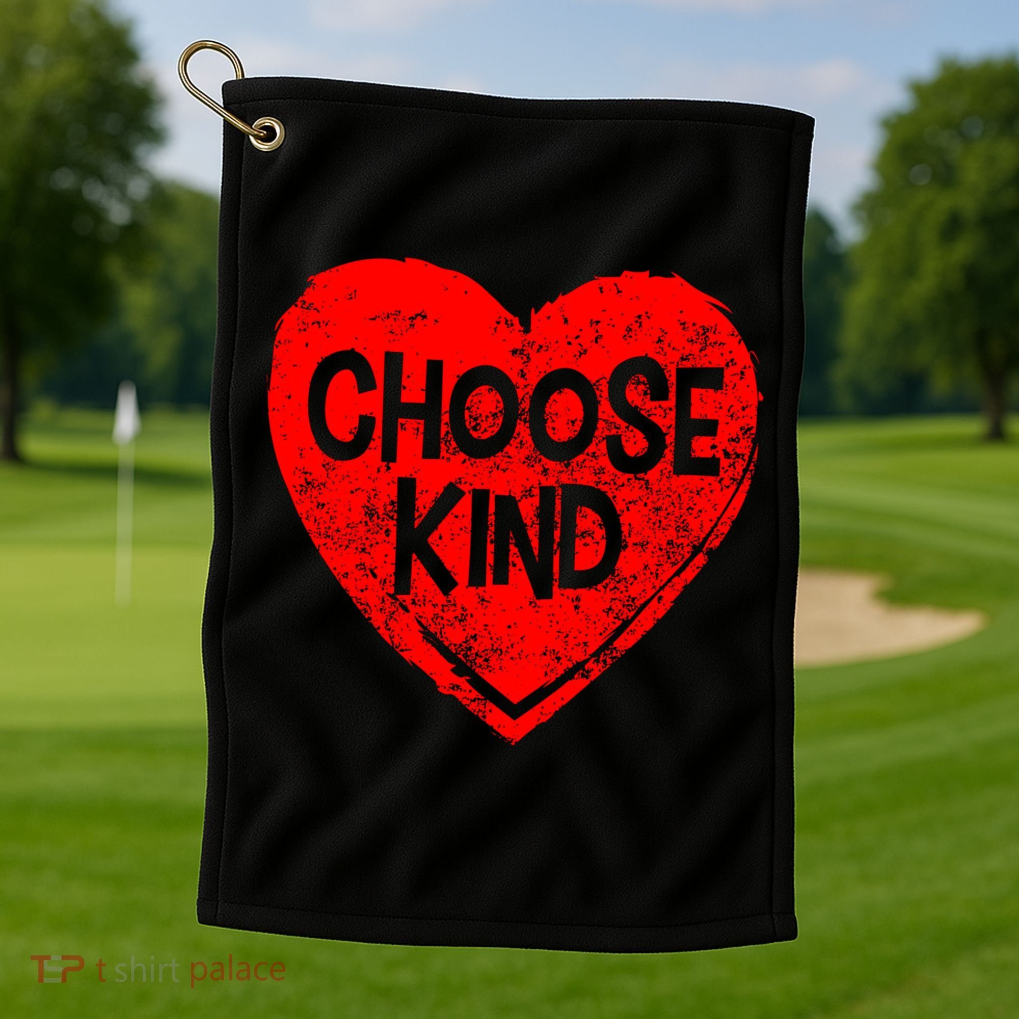 Choose Kind Distressed Heart Anti-Bullying Golf Towel