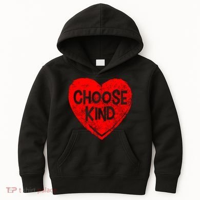 Choose Kind Distressed Heart Anti-Bullying Kids Hoodie