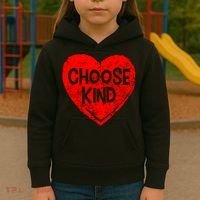 Choose Kind Distressed Heart Anti-Bullying Kids Hoodie thumb 3
