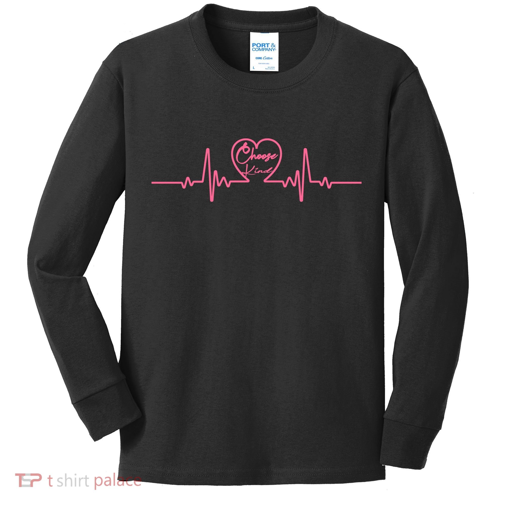 Choose Kind kidness Anti Bullying Heart Kids Long Sleeve Shirt