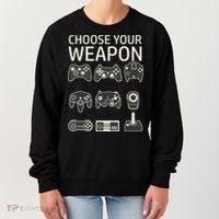Choose Your Weapon Gaming Controllers Console Gamer Funny Women's Sweatshirt thumb 0