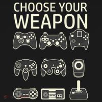 Choose Your Weapon Gaming Controllers Console Gamer Funny USA-Made Doggie Bandana thumb 2