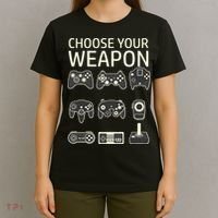 Choose Your Weapon Gaming Controllers Console Gamer Funny T-Shirt thumb 4