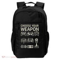 Choose Your Weapon Gaming Controllers Console Gamer Funny Backpack thumb 0