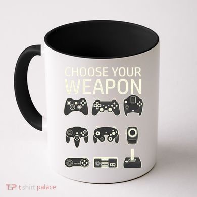 Choose Your Weapon Gaming Controllers Console Gamer Funny Coffee Mug