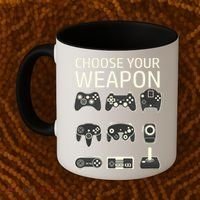 Choose Your Weapon Gaming Controllers Console Gamer Funny Coffee Mug thumb 2