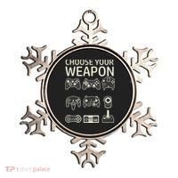 Choose Your Weapon Gaming Controllers Console Gamer Funny Ornament thumb 0