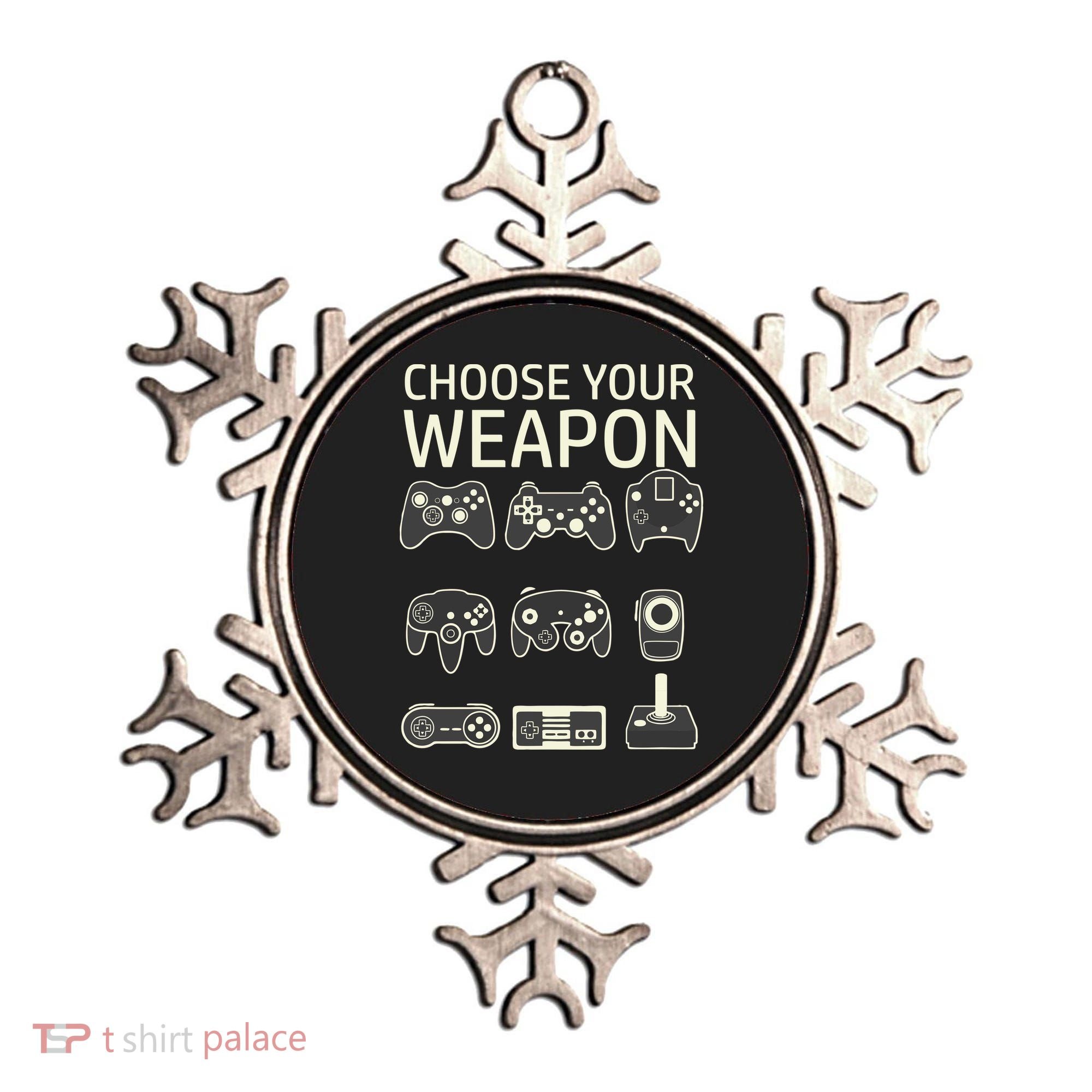 Choose Your Weapon Gaming Controllers Console Gamer Funny Ornament