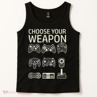 Choose Your Weapon Gaming Controllers Console Gamer Funny Tank Top thumb 2