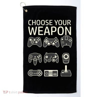 Choose Your Weapon Gaming Controllers Console Gamer Funny Golf Towel