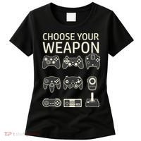 Choose Your Weapon Gaming Controllers Console Gamer Funny Women's T-Shirt thumb 0