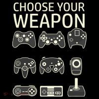 Choose Your Weapon Gaming Controllers Console Gamer Funny Women's T-Shirt thumb 6