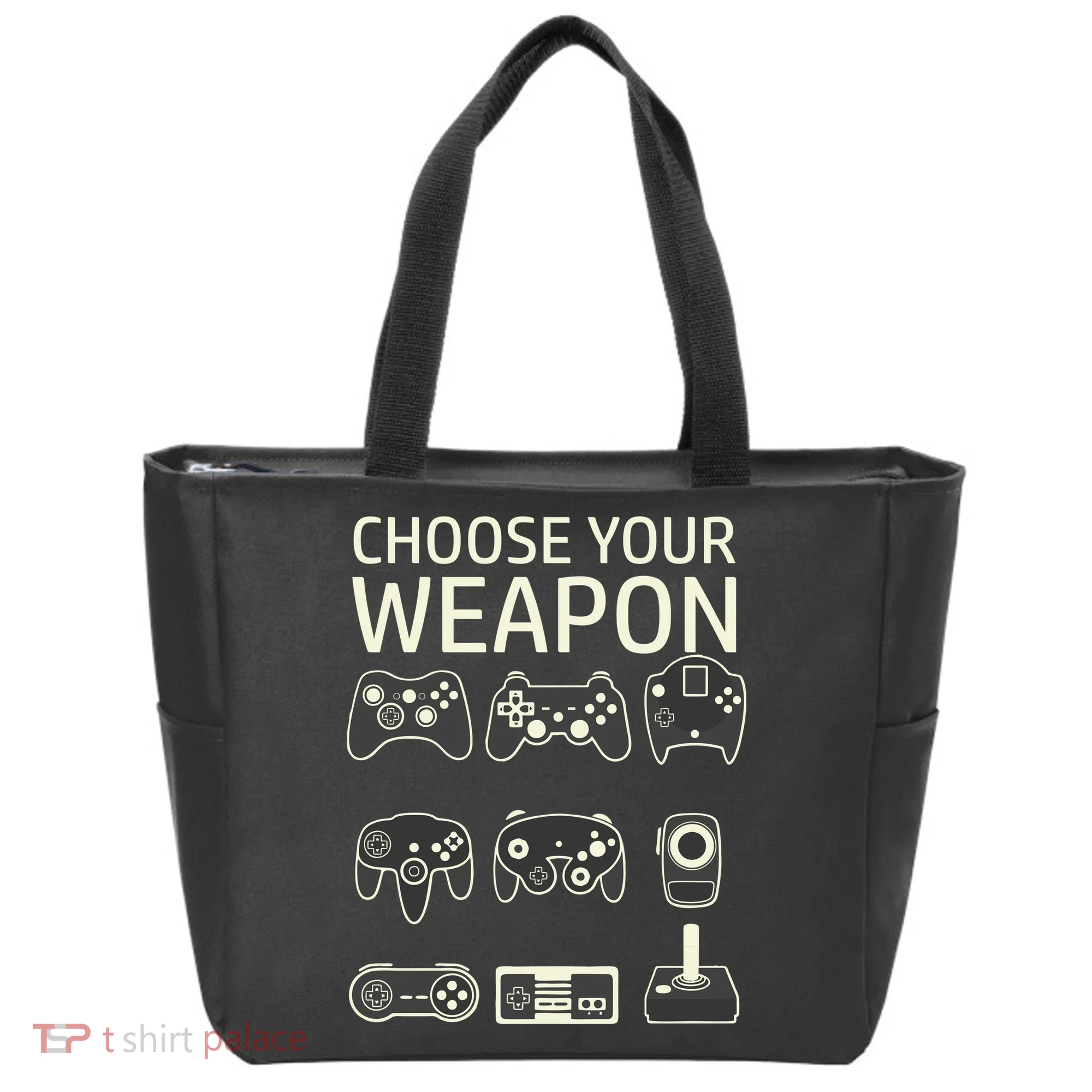 Choose Your Weapon Gaming Controllers Console Gamer Funny Tote Bag