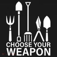 Choose Your Weapons Gardening Tools Doggie Tank thumb 4