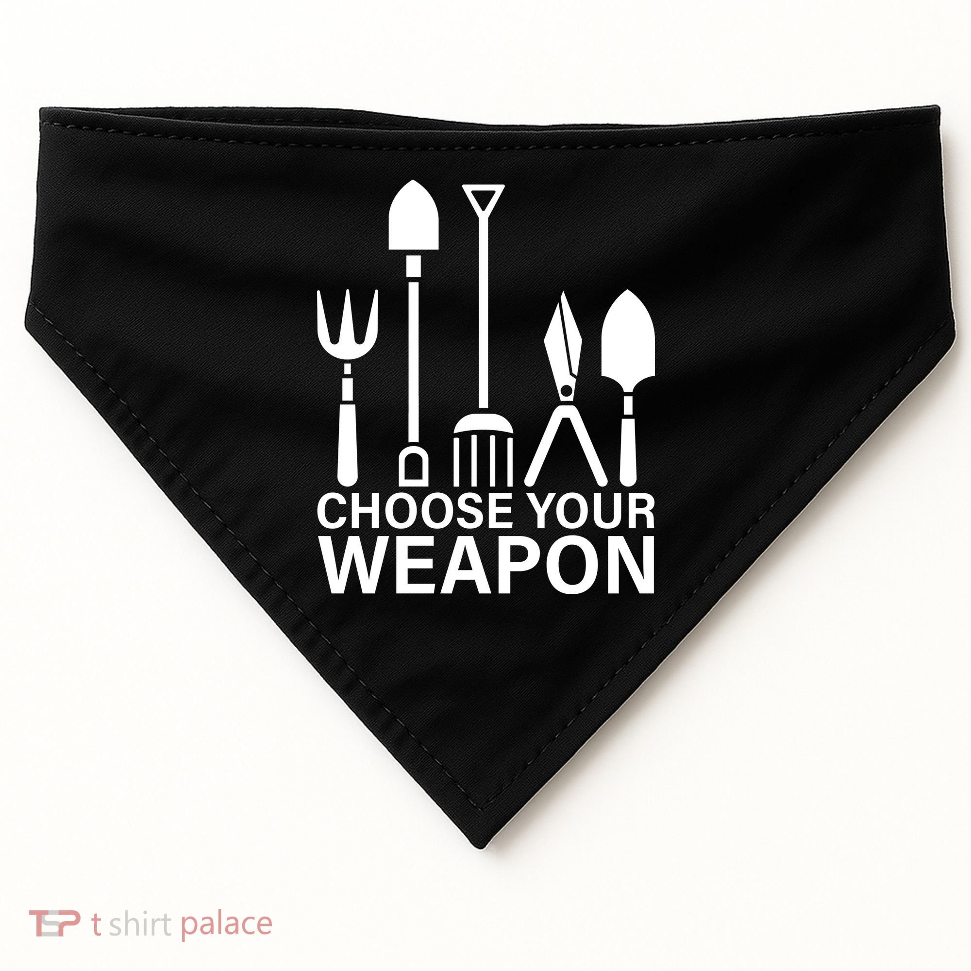 Choose Your Weapons Gardening Tools USA-Made Doggie Bandana