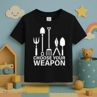 Choose Your Weapons Gardening Tools Toddler T-Shirt thumb 3