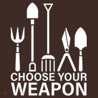 Choose Your Weapons Gardening Tools Coaster thumb 2