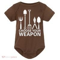 Choose Your Weapons Gardening Tools Baby Bodysuit thumb 0