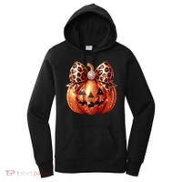 Cute Halloween Pumpkin Leopard Bow Women's Hoodie thumb 0