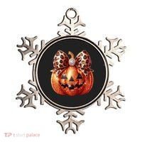Cute Halloween Pumpkin Leopard Bow Ornament thumb 0