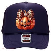 Cute Halloween Pumpkin Leopard Bow Hat thumb 0