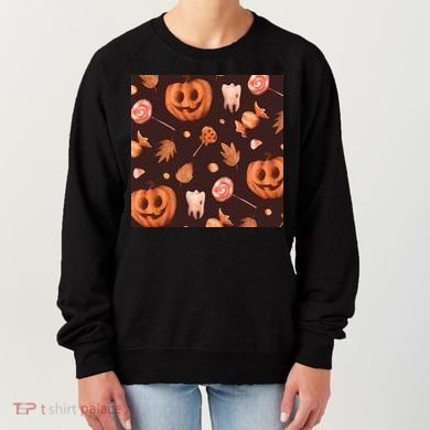 Creepy Halloween Pumpkin Candy Women's Sweatshirt