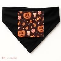Creepy Halloween Pumpkin Candy USA-Made Doggie Bandana thumb 0
