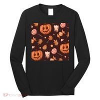 Creepy Halloween Pumpkin Candy Long Sleeve Shirt thumb 0