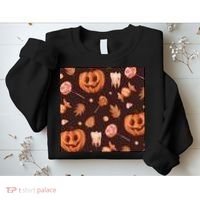Creepy Halloween Pumpkin Candy Sweatshirt thumb 2