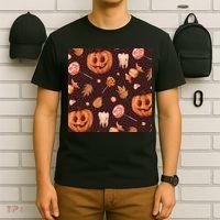 Creepy Halloween Pumpkin Candy T-Shirt thumb 6