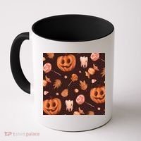 Creepy Halloween Pumpkin Candy Coffee Mug thumb 0