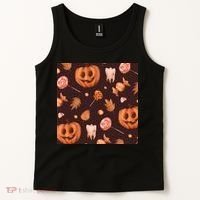 Creepy Halloween Pumpkin Candy Tank Top thumb 2