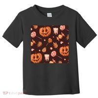 Creepy Halloween Pumpkin Candy Toddler T-Shirt thumb 0