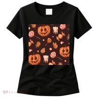 Creepy Halloween Pumpkin Candy Women's T-Shirt thumb 0