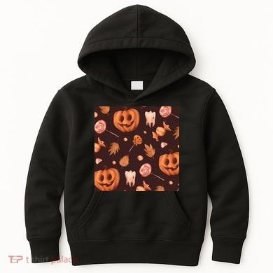 Creepy Halloween Pumpkin Candy Kids Hoodie