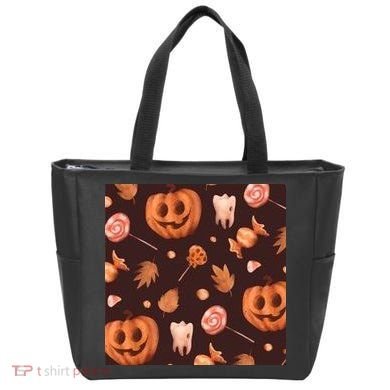 Creepy Halloween Pumpkin Candy Tote Bag