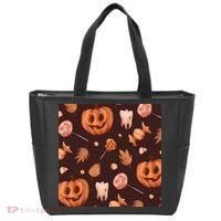 Creepy Halloween Pumpkin Candy Tote Bag thumb 0